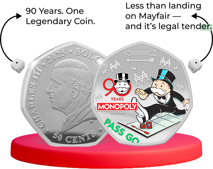 Official Monopoly Coin 90th Anniversary